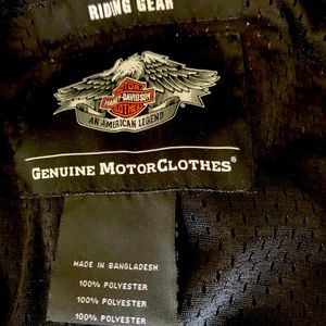 Harley Davidson riding jacket.